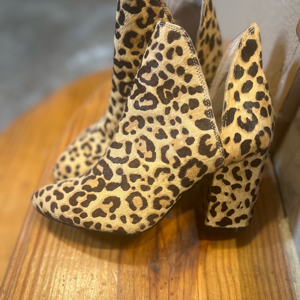 Leopard Print Ankle Boots